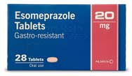 Pack photo of esomeprazole 20mg tablets