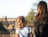 Mum and child on safari