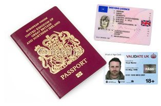 Photo IDs (passport, driving licence, 18+card)