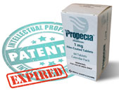 box of propecia on expired patent sign