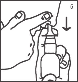Illustration - how to use nasal spray - step 5